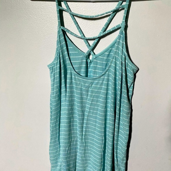 Hollister Light Blue Stripped Tank Top - Picture 2 of 2